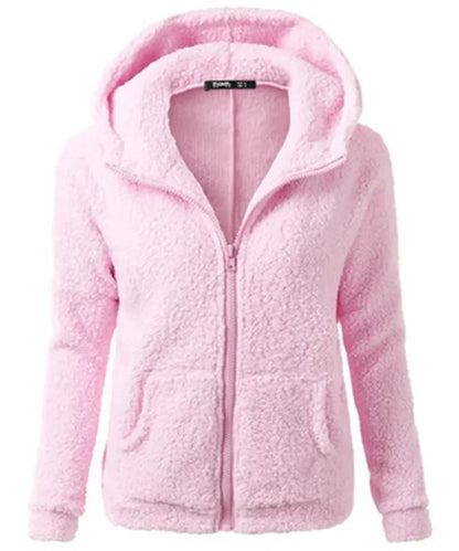 Women’s Warm Fleece Zip-Up Hoodie Coat
