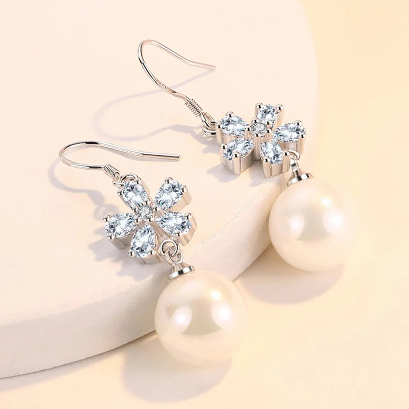 925 Sterling Silver Original Charm Double Hoop Earrings