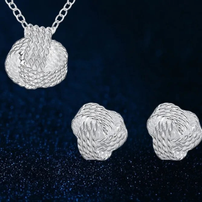 Silver Necklace Set