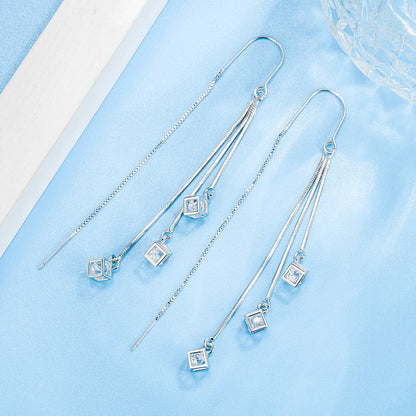 925 Sterling Silver Double Hoop Earrings