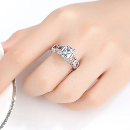 Genuine 925 Sterling Silver Wedding Ring for Women