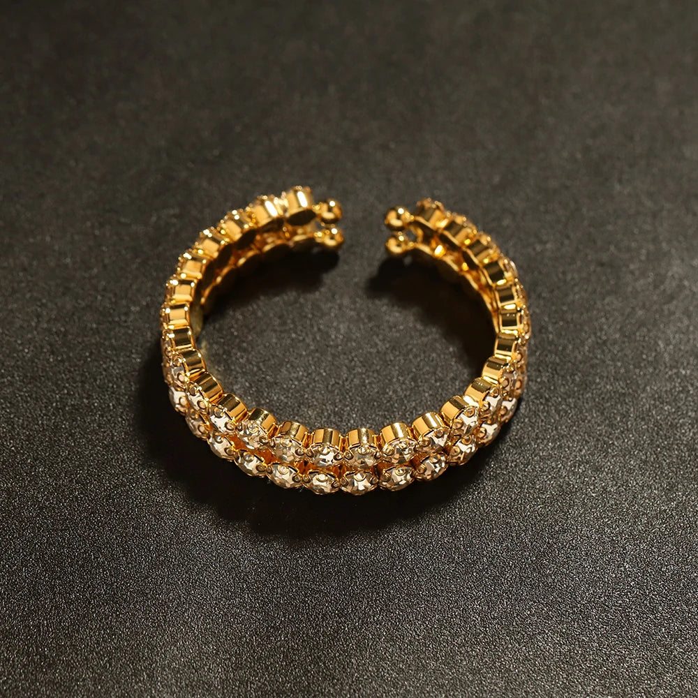 Gold Crystal African Bridal Jewelry Set