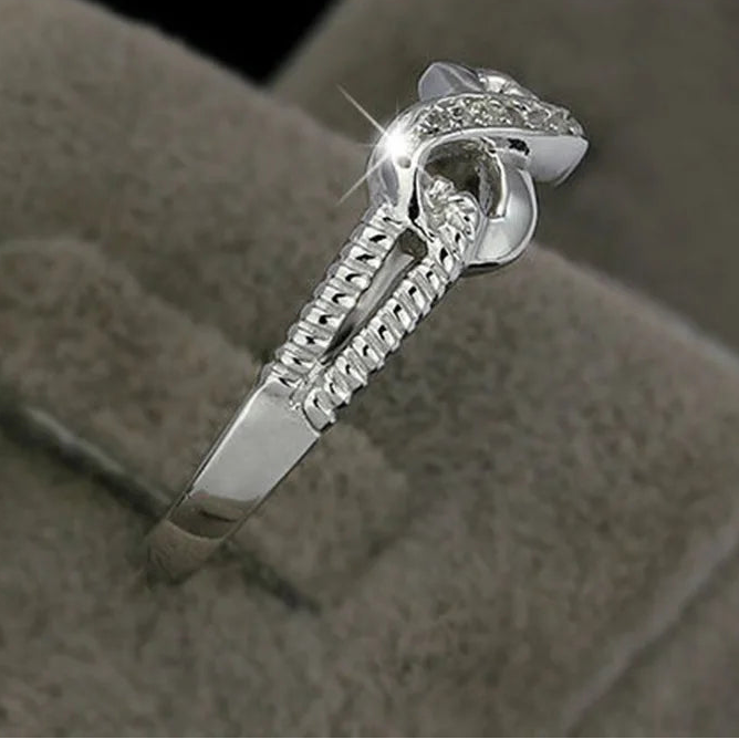 Figure 8 Pattern 925 Sterling Silver Ring for Women