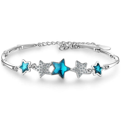 925 Silver Star Pendant Fashion Bracelet
