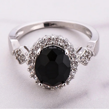 925 Sterling Silver Crystal Ring for Women