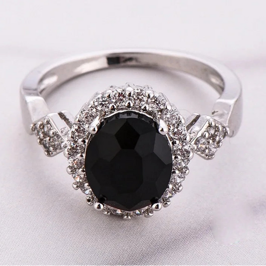 925 Sterling Silver Crystal Ring for Women