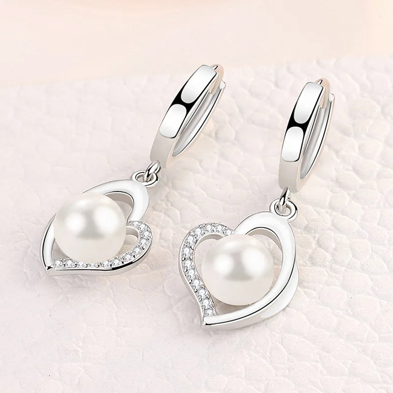 925 Sterling Silver Original Charm Double Hoop Earrings