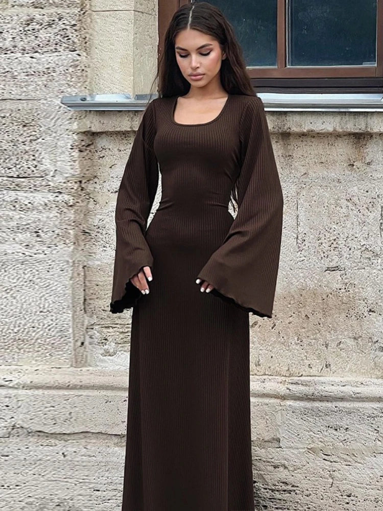 CLO054DJ
Women Fashion Long Sleeve Lace-up Tunics Long Dress 2025 Autumn Office Lady High Waist Bandage Solid Party Dresses High Street - Klixstore