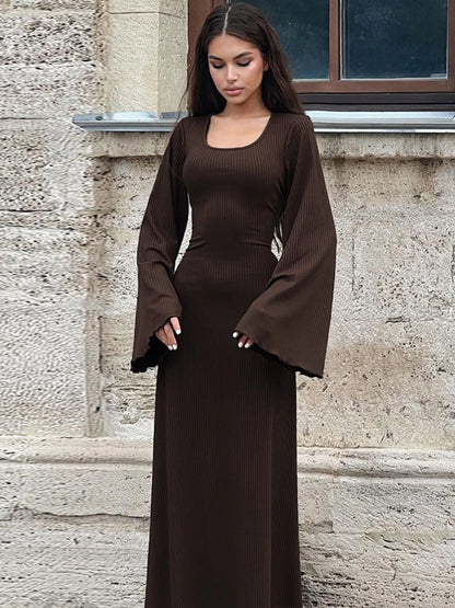 CLO054DJ
Women Fashion Long Sleeve Lace-up Tunics Long Dress 2025 Autumn Office Lady High Waist Bandage Solid Party Dresses High Street - Klixstore