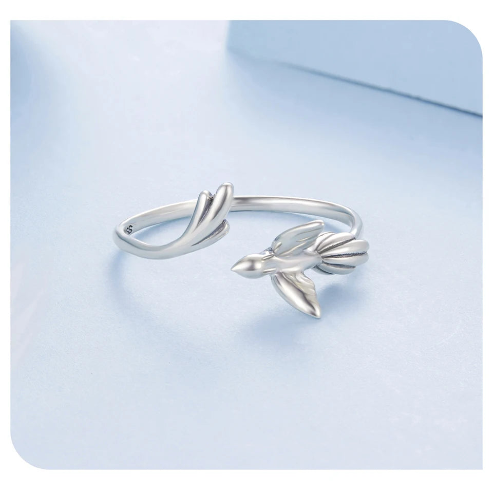 Adjusable 3D Bird Shape Ring
