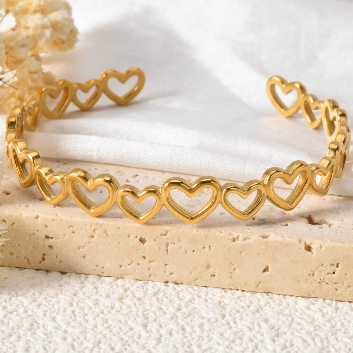 Heart Shaped Cuff Bracelet