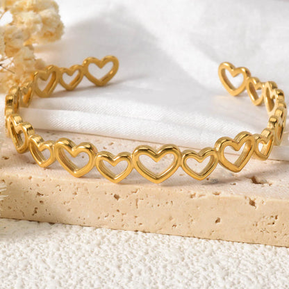 Heart Shaped Cuff Bracelet