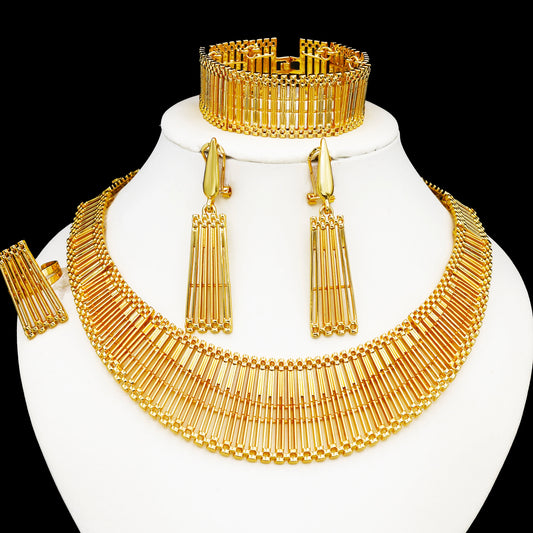 18K Gold Plated Dubai Jewelry Set