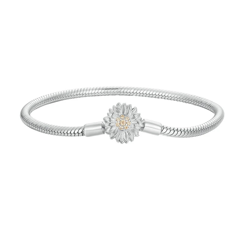 Zircon Rose Buckle Bracelet