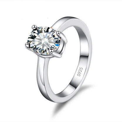 Elegant 925 silver cubic zirconia wedding rings