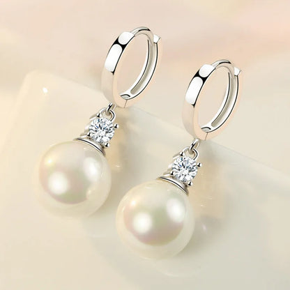 925 Sterling Silver Charm Hoop Earrings