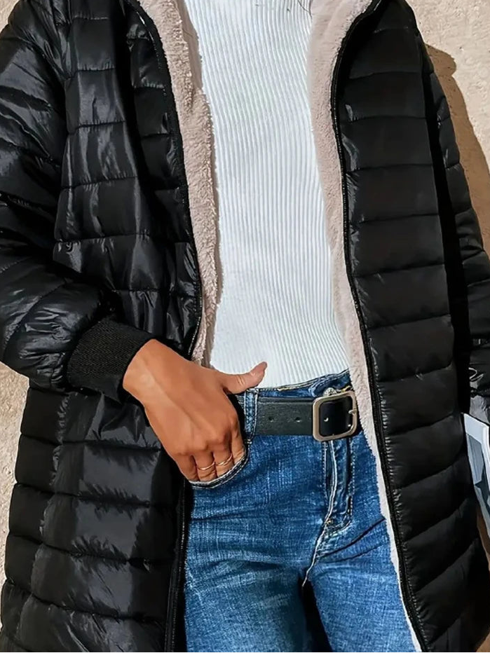 Women’s Hooded Mid-Length Fleece Parka