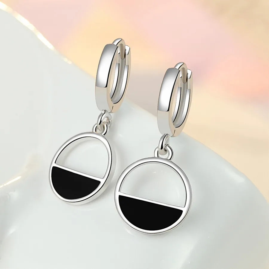 925 Sterling Silver Charm Hoop Earrings