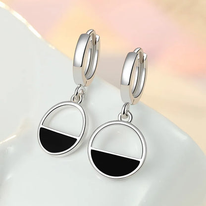 925 Sterling Silver Charm Hoop Earrings