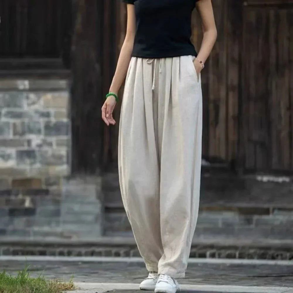 Thin Cotton Linen  Pants Fashion Clothes