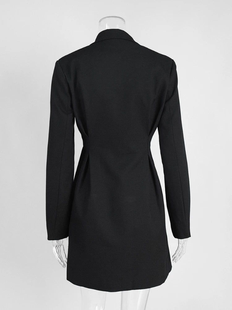 Elegant Double Breasted Blazer Dress for Women