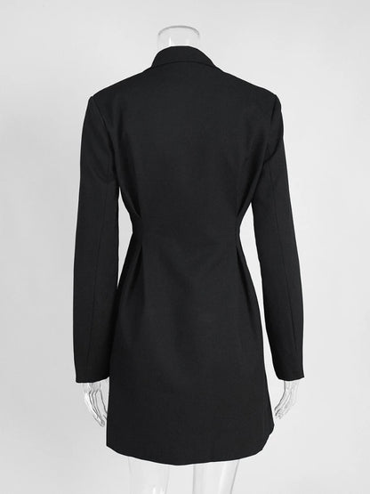 Elegant Double Breasted Blazer Dress for Women