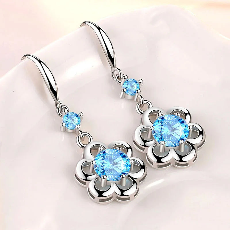 925 Sterling Silver Charm Hoop Earrings