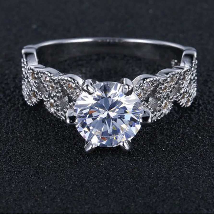 925 Sterling Silver Luxury Zircon Ring for Women
