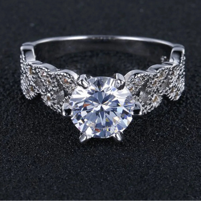 925 Sterling Silver Luxury Zircon Ring for Women