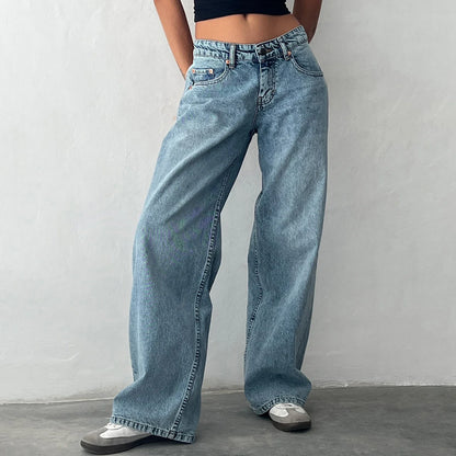 Women’s Loose Wide Leg Cargo Denim Pants 2025