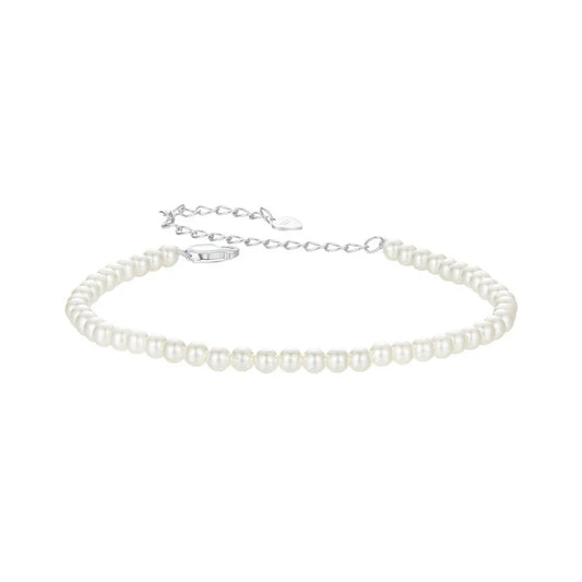 Elegant 925 Silver Shell Pearl Bracelet