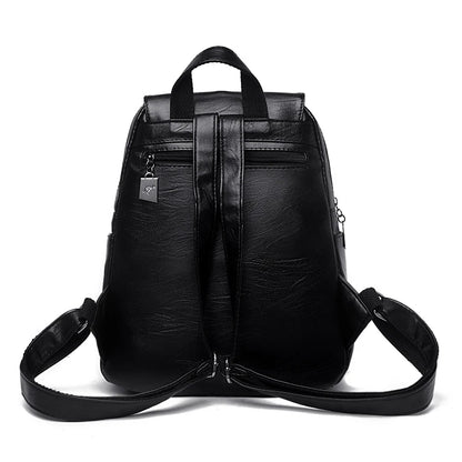 Vintage High-Quality Leather Backpack for Women