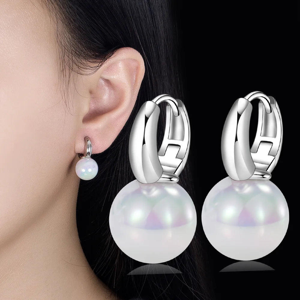 925 Sterling Silver Crystal Zircon Stud Earrings