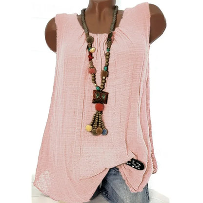 Sexy Cotton Linen Tank Top Women 2025