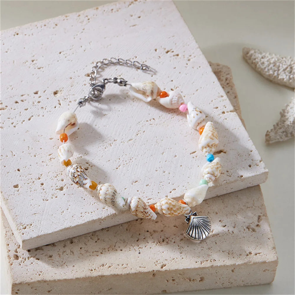 Shell Beads Dolphin Starfish Bracelet