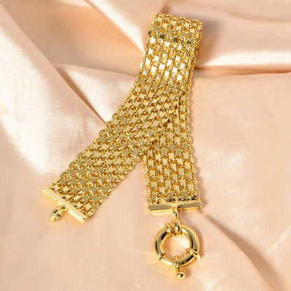 Wide Gold Link Chain Bracelet