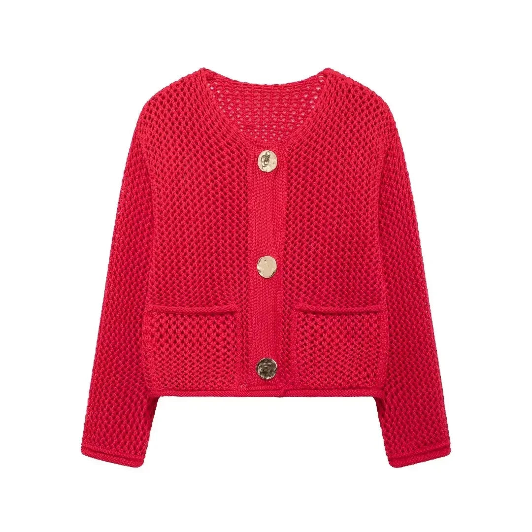 Knitted Button Cardigan for Women