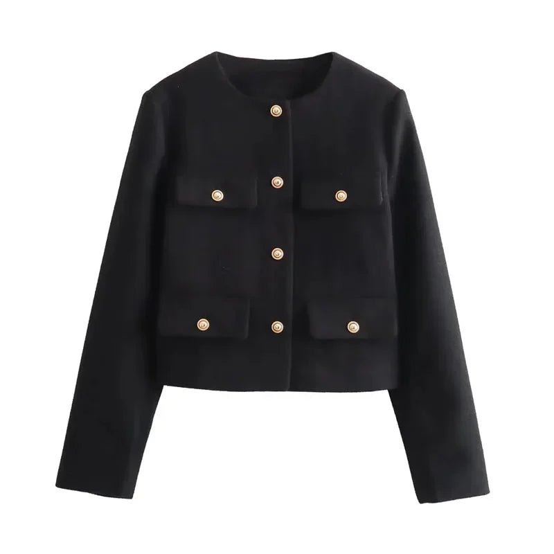 Elegant Cropped Winter Jacket for Women