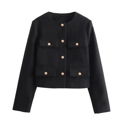 Elegant Cropped Winter Jacket for Women