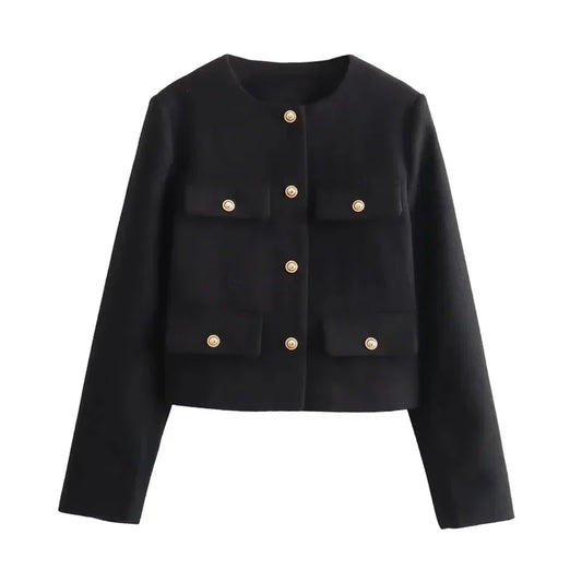 Elegant Cropped Winter Jacket for Women