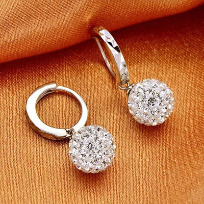 925 Sterling Silver Charm Hoop Earrings