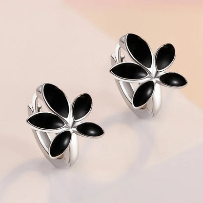 925 Sterling Silver Charm Hoop Earrings