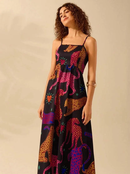 Bohemian Ruffle Sleeveless Mini Dress