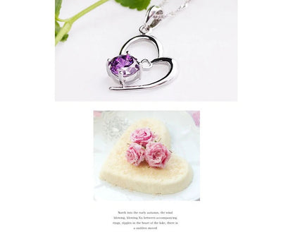 Silver Heart Pattern Bridal Jewelry Set