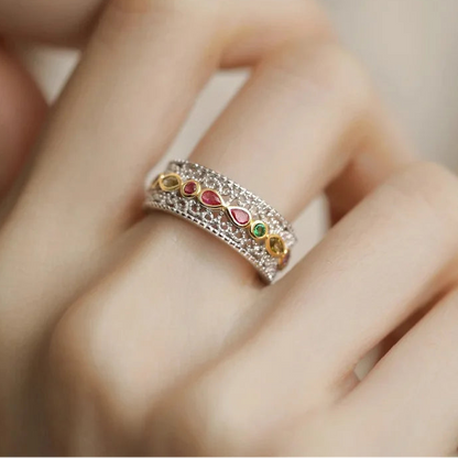 Authentic 925 Sterling Silver Cubic Zirconia Promise Ring for Women