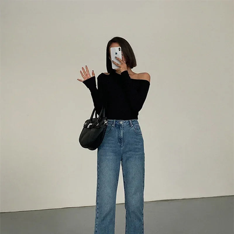 Off-Shoulder Slim Fit Crop Top for Women