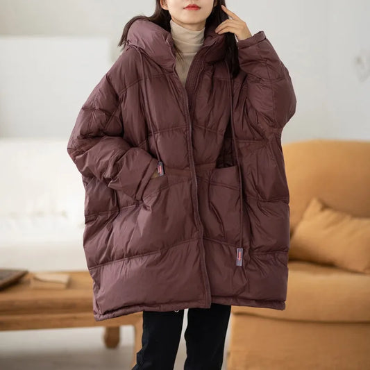 White Duck Down Jacket Casual Loose