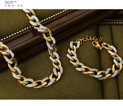 Heavy Chain Stainless Steel Jewelry Set