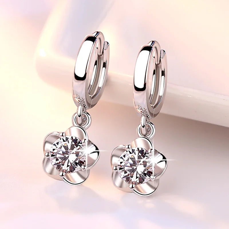 925 Sterling Silver Double Hoop Earrings