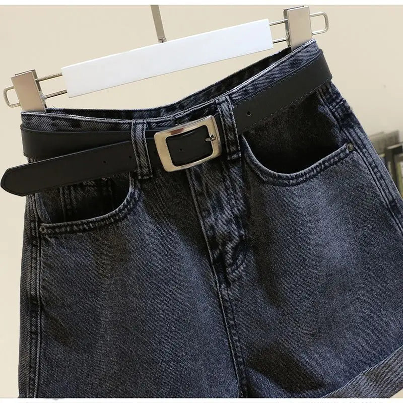 Loose Wide Leg Denim Shorts for Women